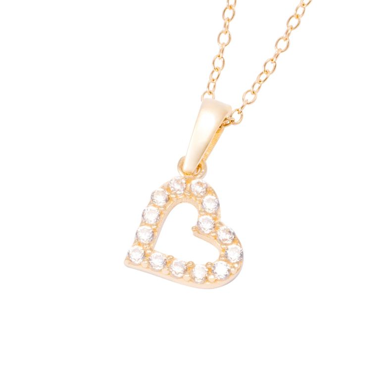 Collar de Oro de 18kt Circonita Corazoncito-1