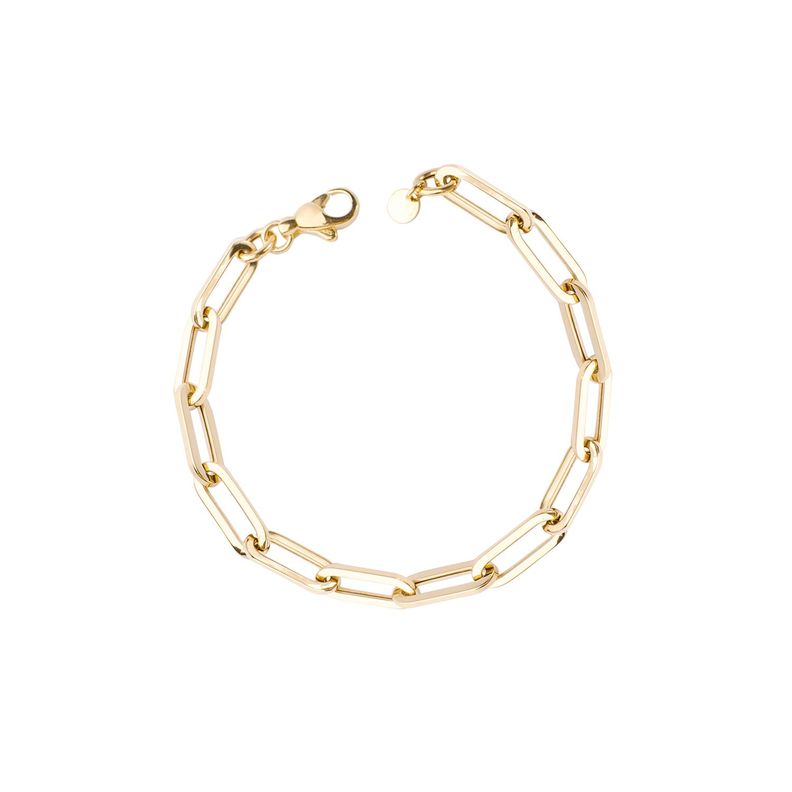 Pulsera de Oro 9kt Eslabones Largos-2
