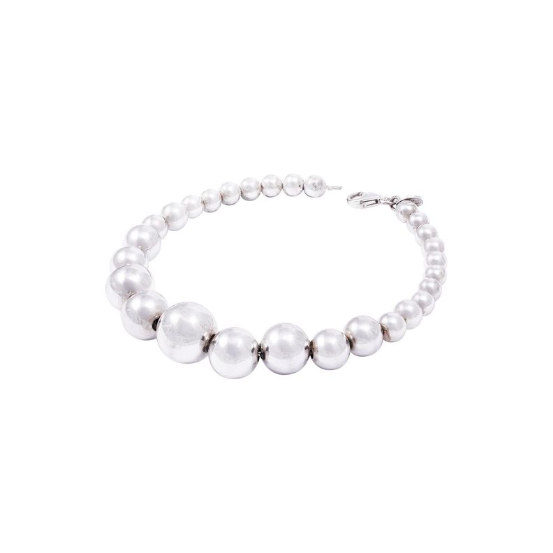 Pulsera de Plata Esterlina 925 Pelotitas Menor a Mayor-2