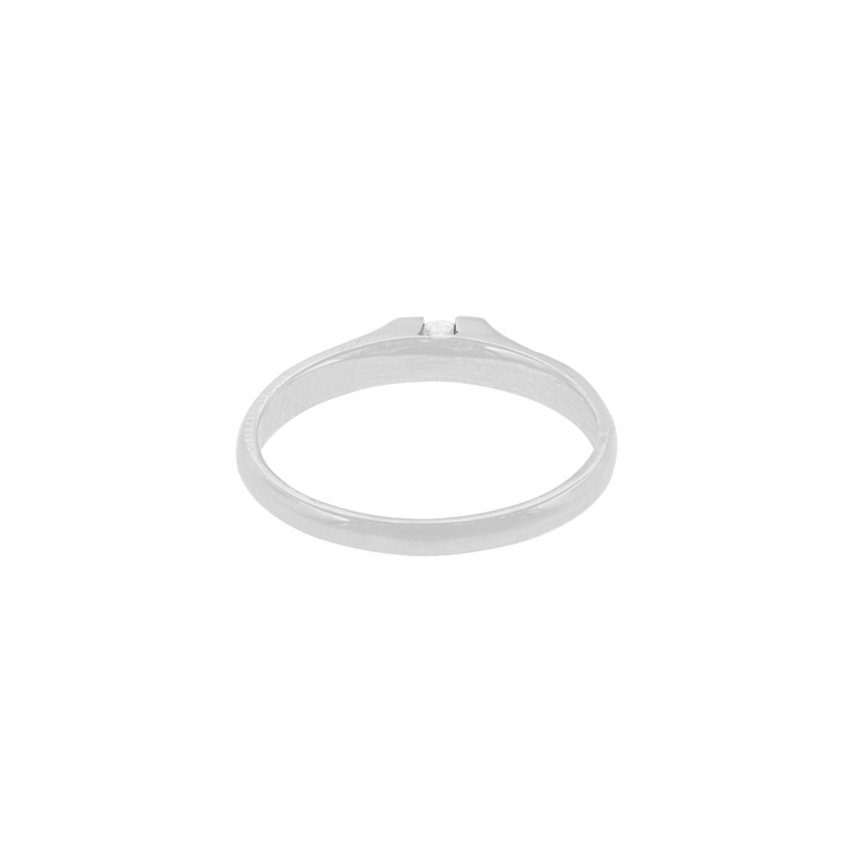 Anillo Compromiso Platino 950  Milán 1x12ptos Diamante-3