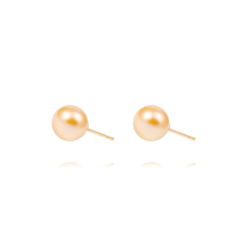 Aros Oro Amarillo 18kt Perlas 10 - 10,5 mm-0