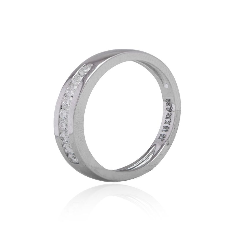 Anillo Oro Blanco 18kt Diamantes 22Pts-0