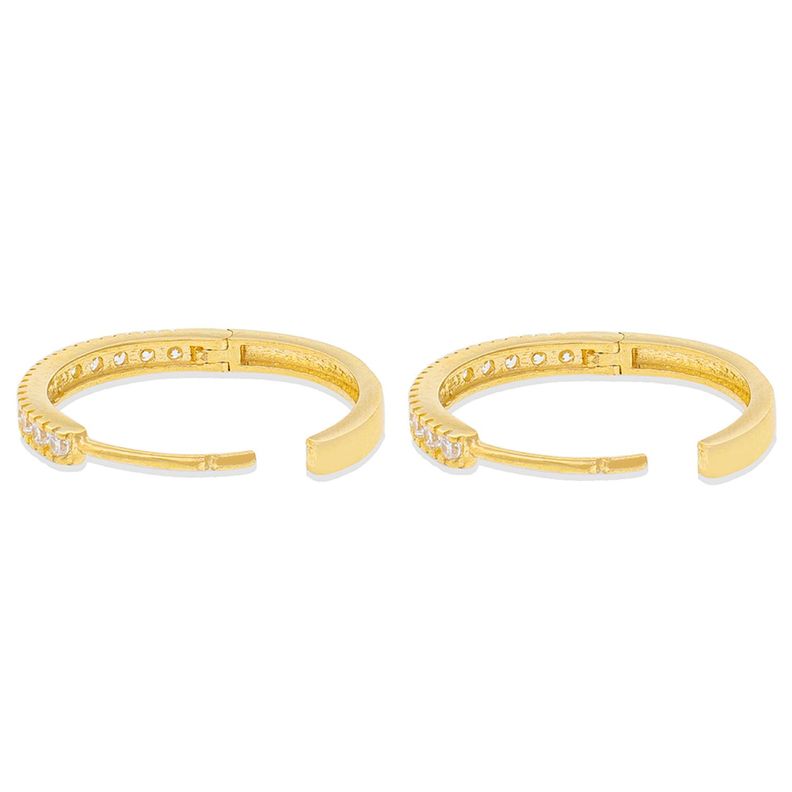 Aros de Oro 18kt Argollas Riel Corona Circones-2