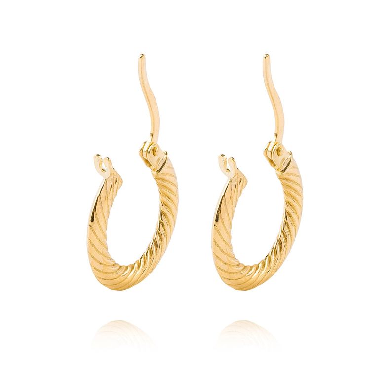Aros de Oro 18kt Argollas Biseladas 3mm-2