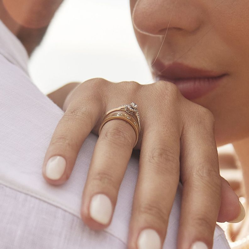 Anillo Compromiso Oro Blanco 18kt Diamantes 20 Pts-3
