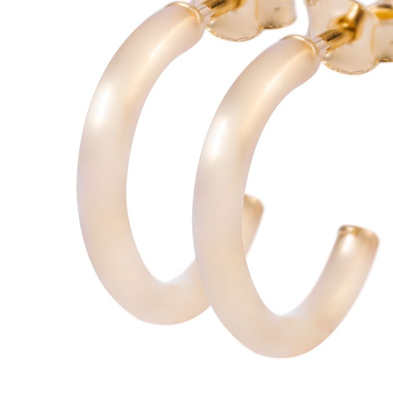 Aros de Oro 18kt Media Argolla 14MM-1