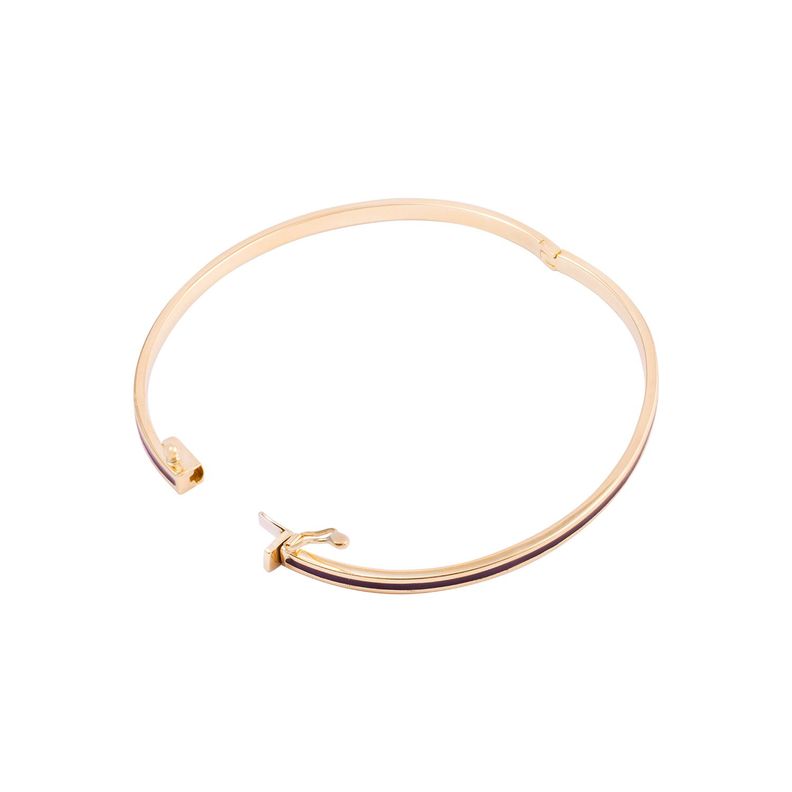 Pulsera de Oro 18kt Esclava Negra-1