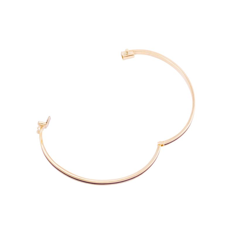 Pulsera de Oro 18kt Esclava Negra-2