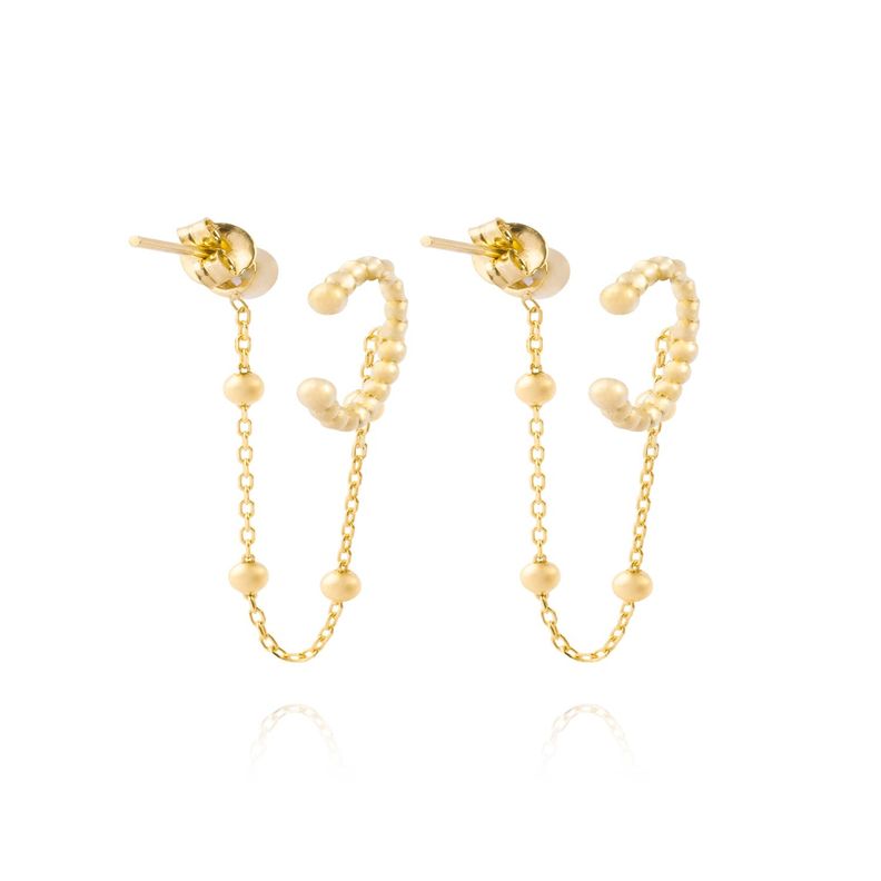 Aro piercing de Plata Esterlina 925 Argolla Revestido en Oro 18kt-1