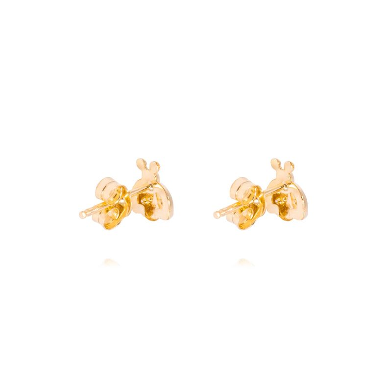 Aros Oro Amarillo 18kt Chinitas y Circonitas-2