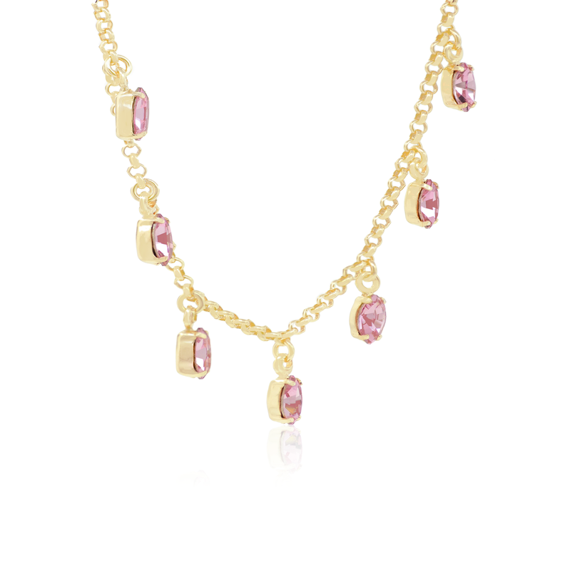 Collar de Plata Esterlina 925 Rosa de Francia Revestida en Oro 18kt-2