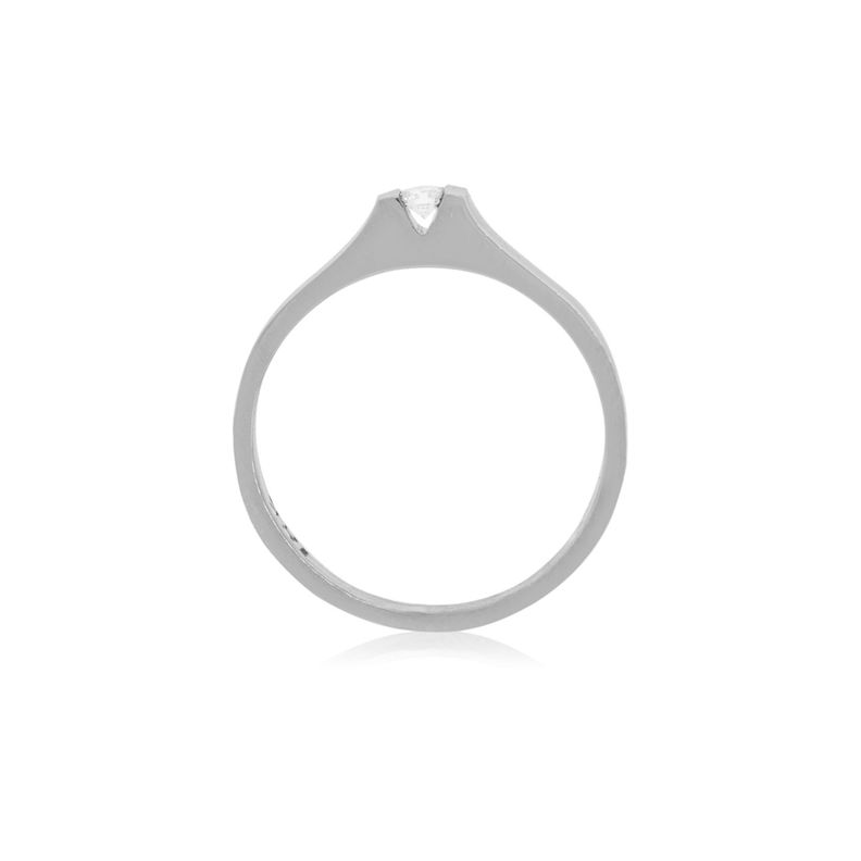 Anillo Compromiso Oro Blanco 18kt  Nantes 1x14ptos Diamante-1