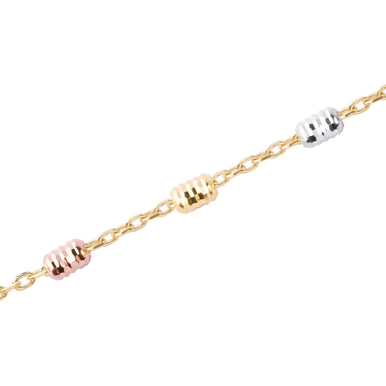 Pulseras de Oro 18kt Modelo Resorte y Corazón-1
