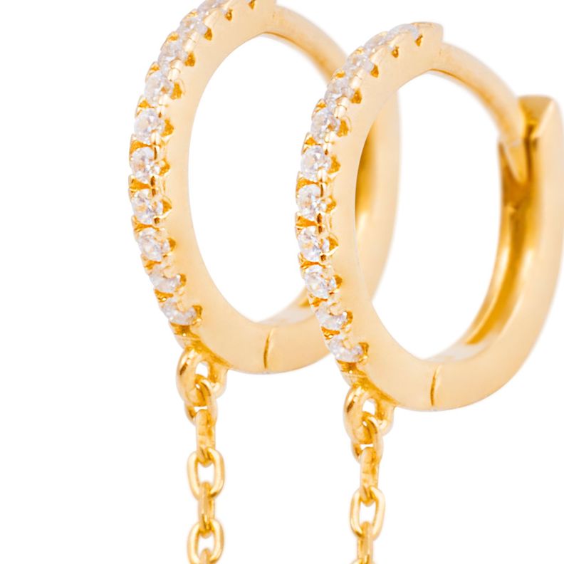 Piercing de Plata Esterlina 925 Argolla colgante revestido en Oro 14kt-1