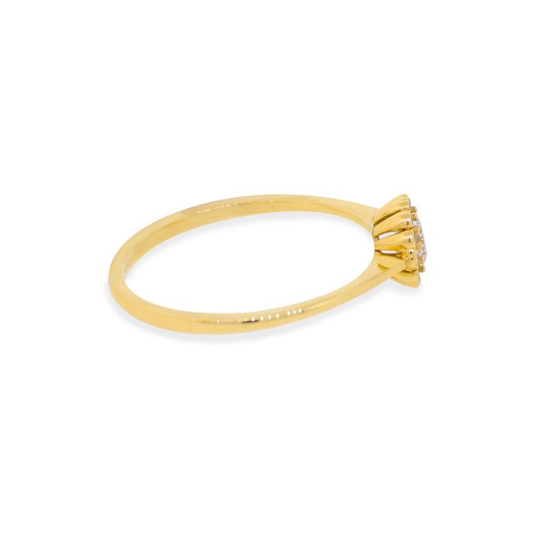 Anillo Compromiso de Oro 18Kt Roseta Circonita 4,0mm-1