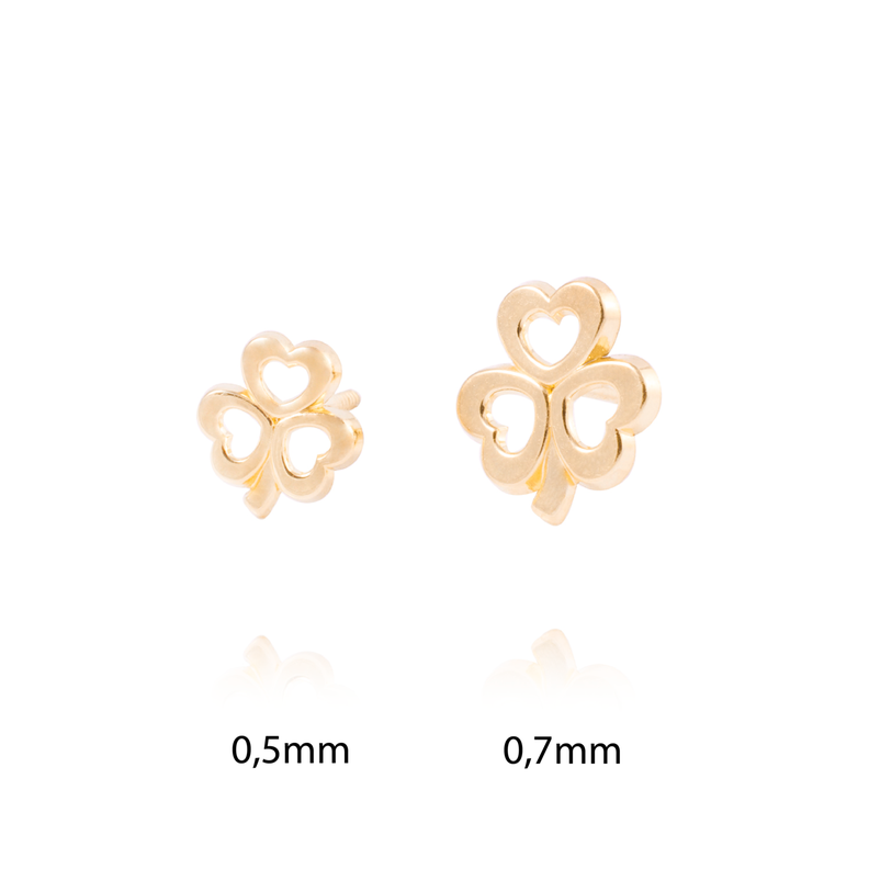 Aros de Oro de 18kt Modelo trébol-3