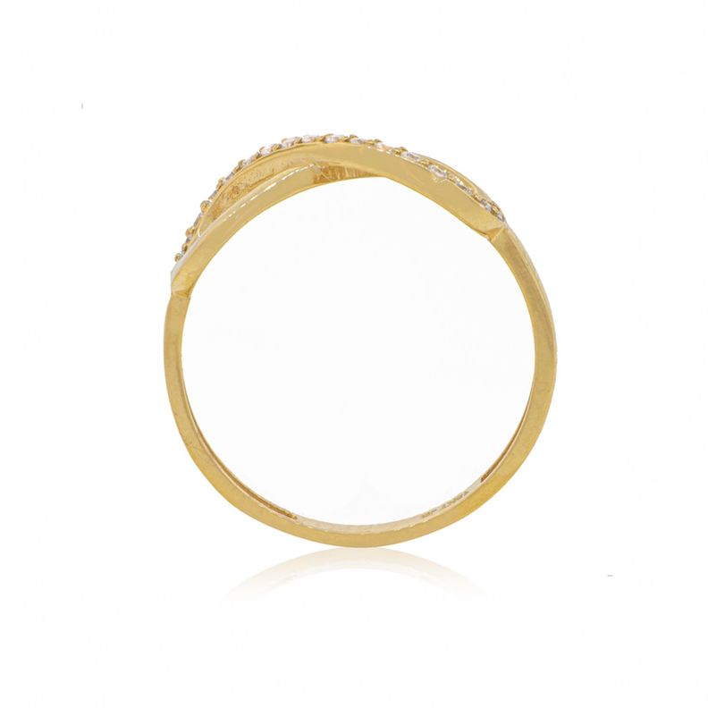 Anillo de Oro 18kt Infinito con Circon-1