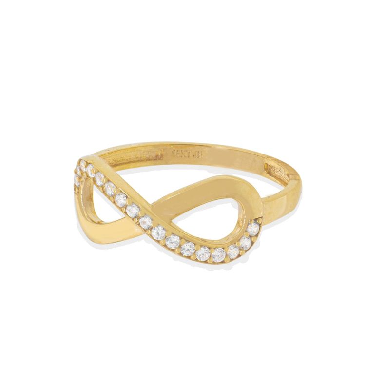 Anillo de Oro 18kt Infinito con Circon-2