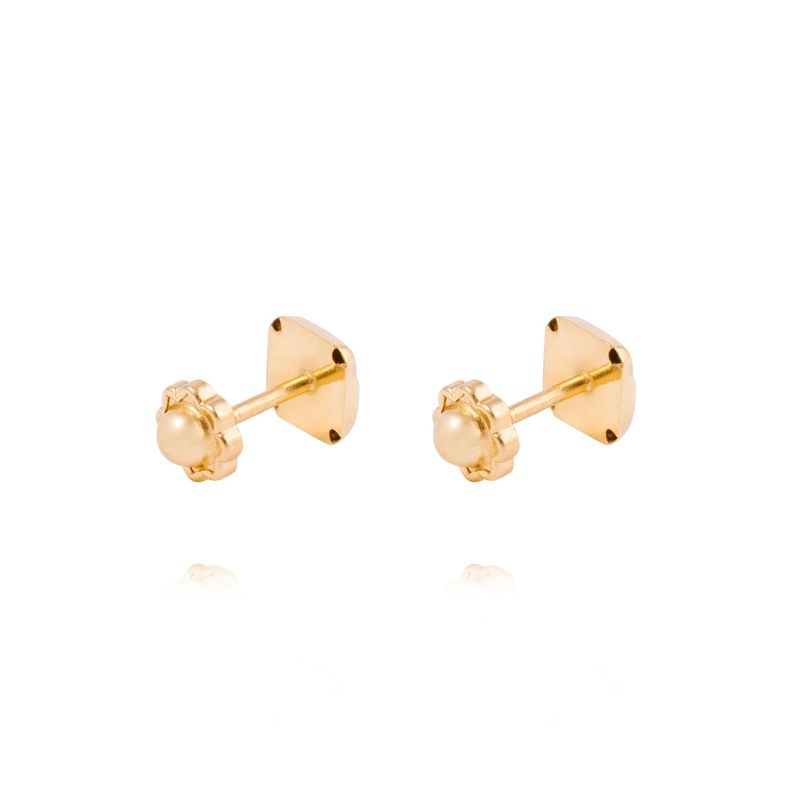 Aros de Oro 18kt Cuadrado bicolor-2
