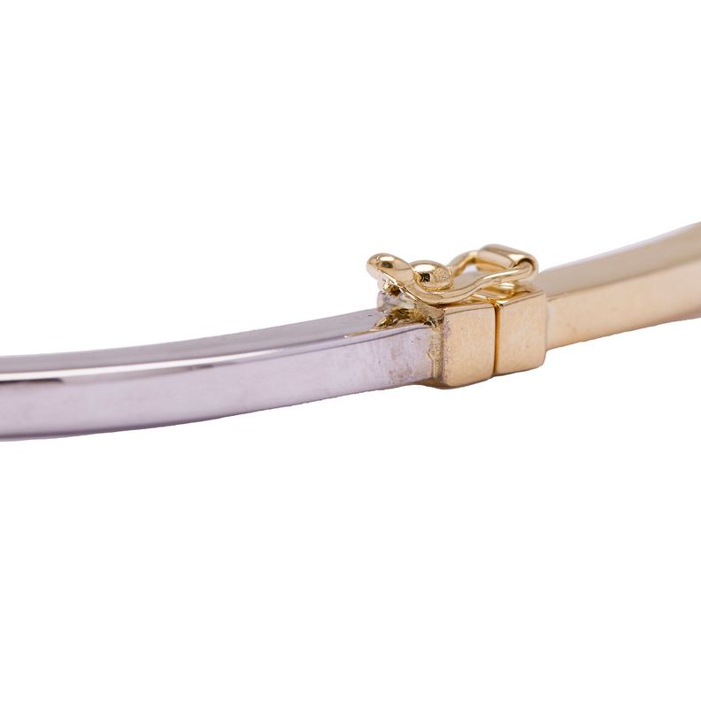 Pulsera de Oro 18kt Esclava de Bicolor-1