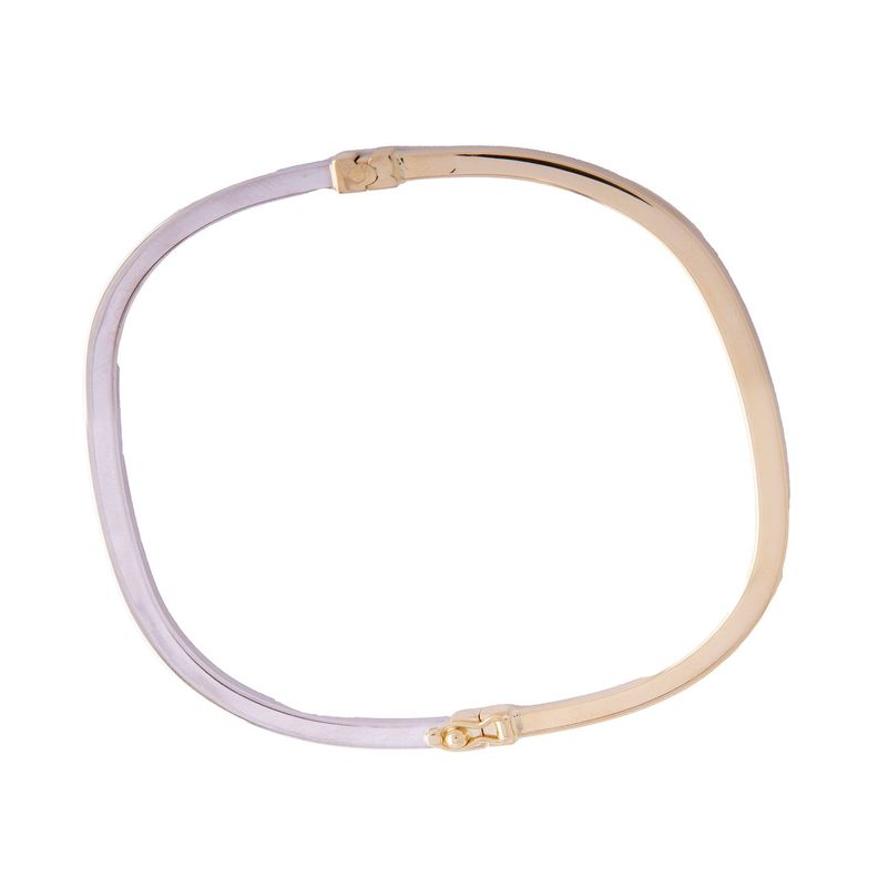 Pulsera de Oro 18kt Esclava de Bicolor-2
