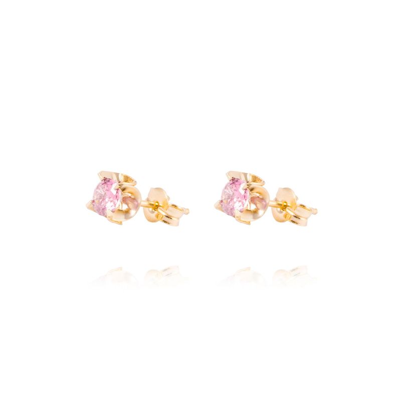 Aros de Oro 18kt Rosa Francia 4MM-0