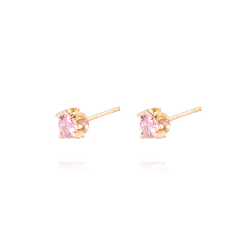 Aros de Oro 18kt Rosa Francia 4MM-1