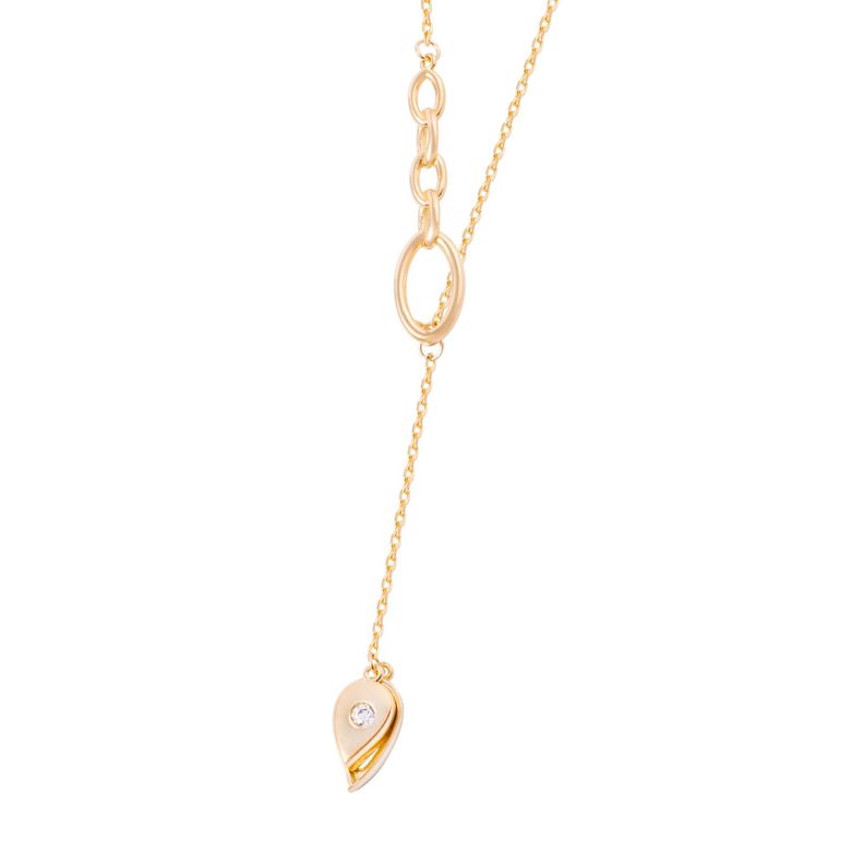 Collar de Oro 18kt Gota Circonita-1