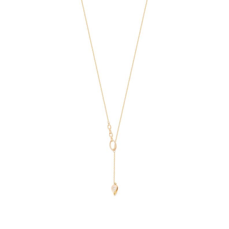 Collar de Oro 18kt Gota Circonita-2
