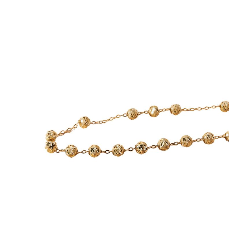 Pulsera de Oro 18kt Denario Satinado-1