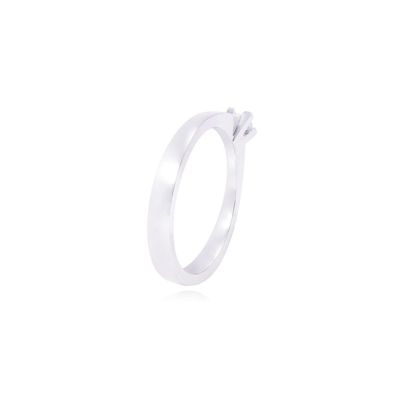 Anillo Compromiso de Oro de 18kt Solitario 9 puntos de diamante-2
