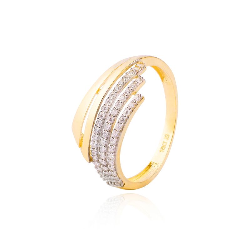 Anillos de Oro 18kt Modelo 5 líneas Circón-0