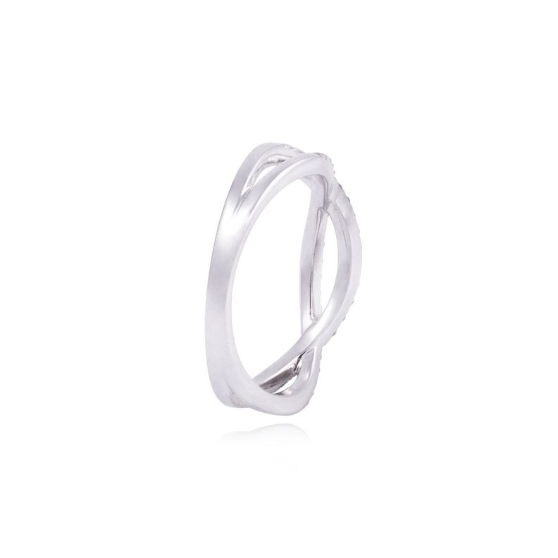 Anillo Compromiso de Oro de 18kt Eslabones 41 puntos de diamante-2
