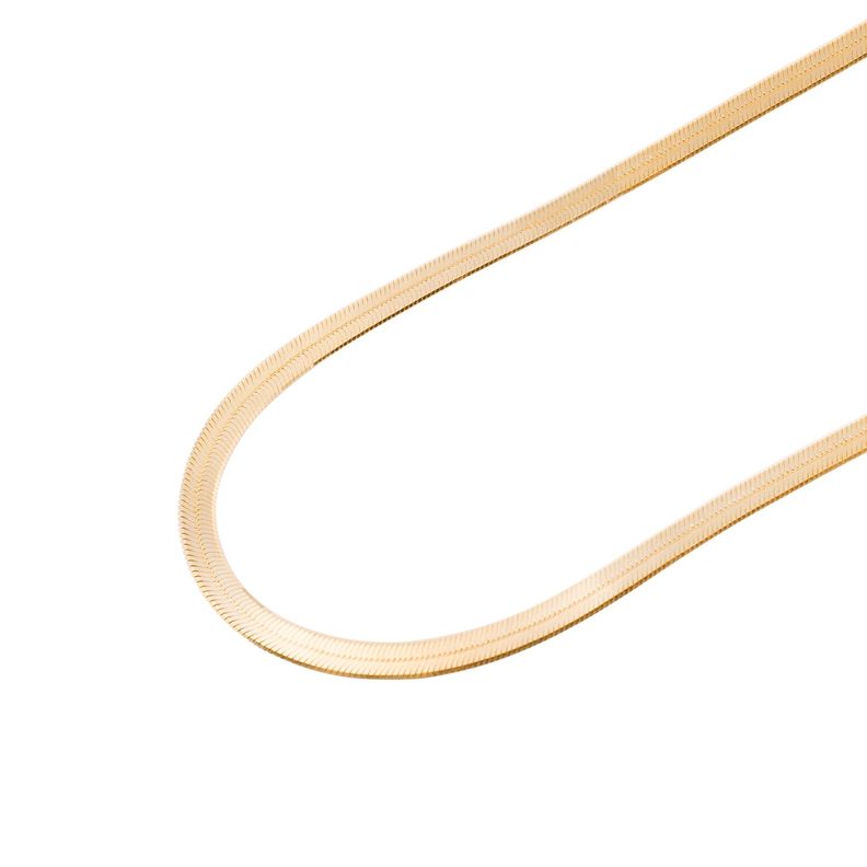 Collar Plata Esterlina 925 Cinta Gruesa Bañado en Oro 14kt-1