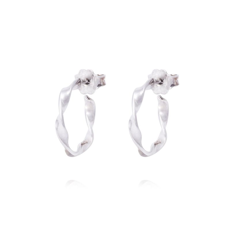 Aros de Plata Esterlina 925 Argollas Espiral-0
