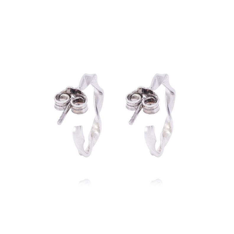 Aros de Plata Esterlina 925 Argollas Espiral-2