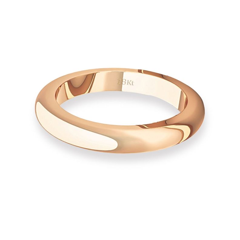 Argolla Matrimonio de Oro Miel 18kt Inglés Padua 3,0mm-1
