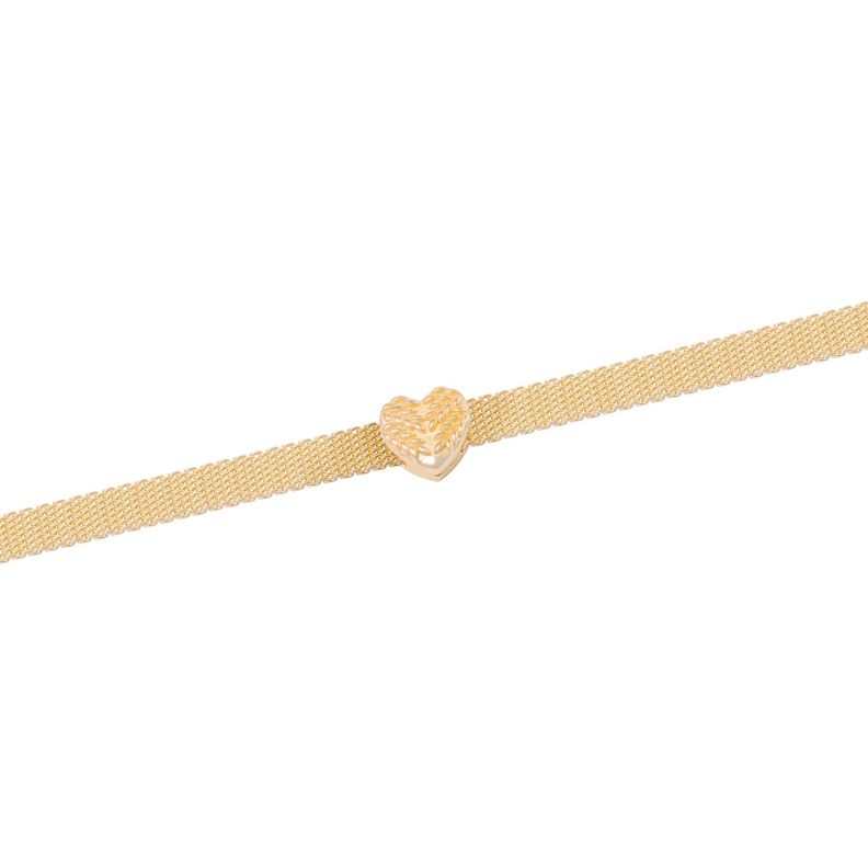 Dije de Plata broche Corazón Tallado Revestido en Oro 18kt-2