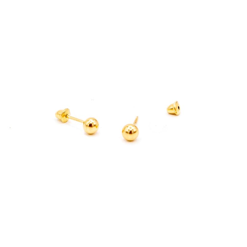 Aros de Oro 18kt Pelotita 3,0mm-2
