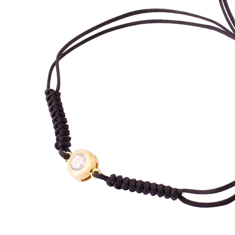 Pulsera de Oro 9kt Punto de Luz Ajustable-2