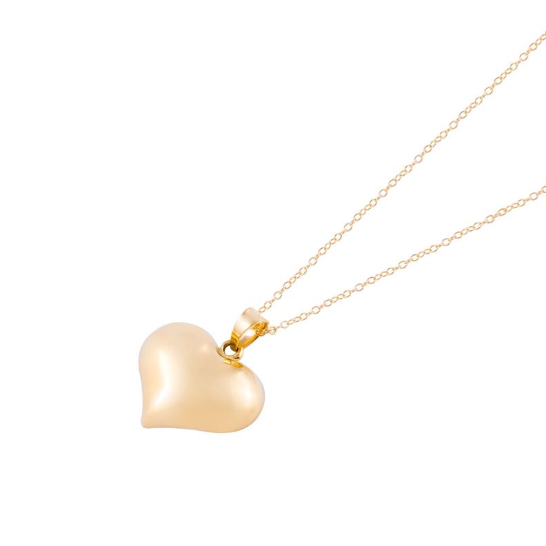 Collar de Oro 18kt Corazón central-0
