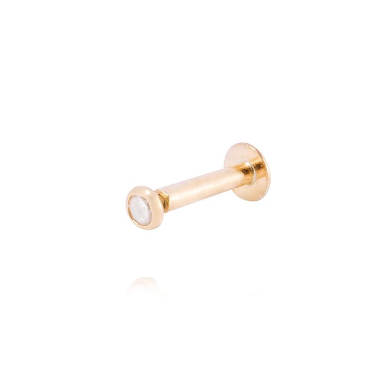 Piercing de Oro de 9kt Punto de luz pequeño-0
