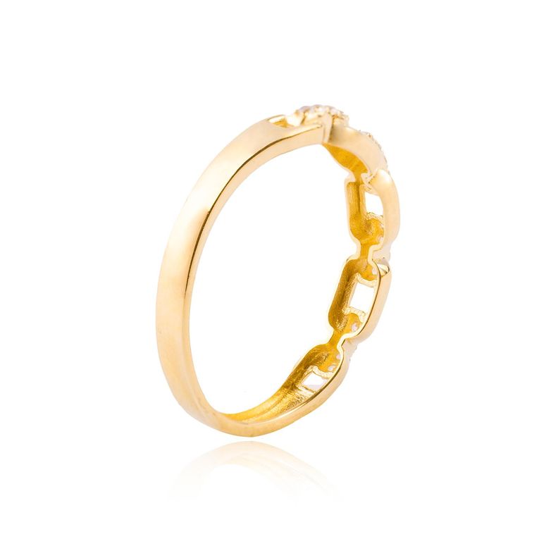Anillo de Oro 18kt Cadena en Circon-2
