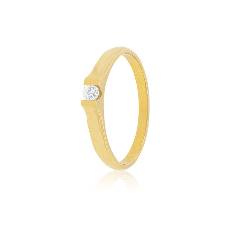 Anillo Compromiso Oro Amarillo 18kt  Nantes 1x3ptos Diamante-0