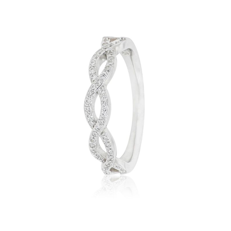 Anillo de Plata Esterlina 925 Infinito en Circonita-0