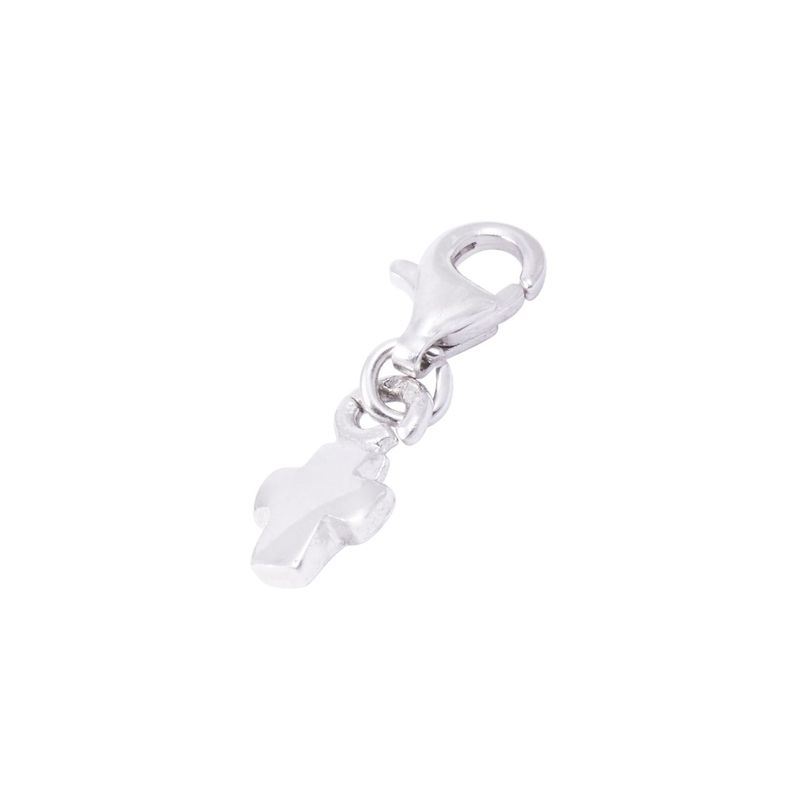 Colgante de Plata Esterlina 925 con Cruz y Mosquetón Ajustable-0
