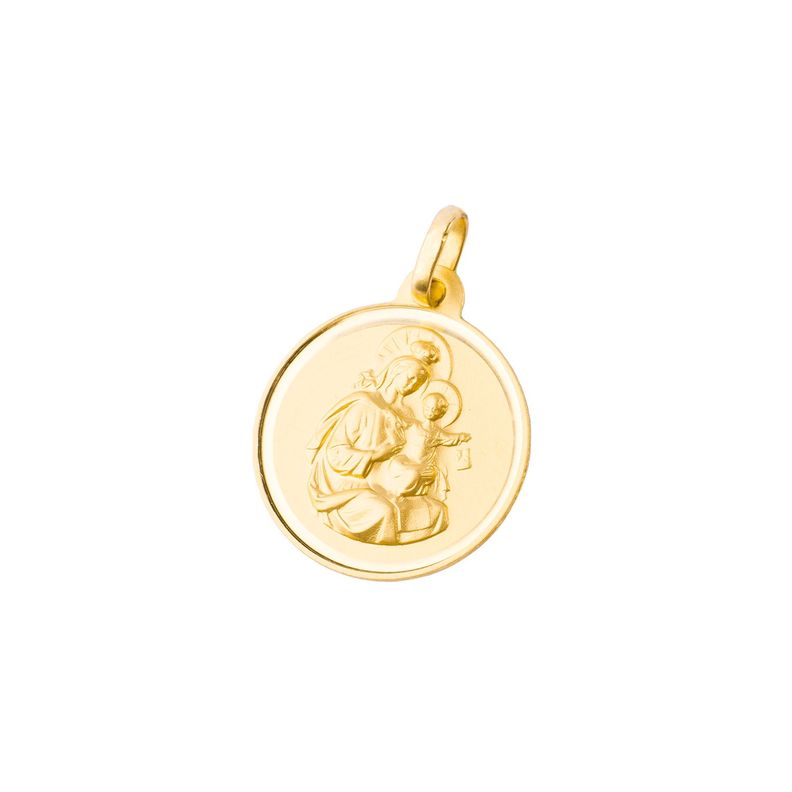 Colgante de Oro 18kt Virgen Maria 18mm-0