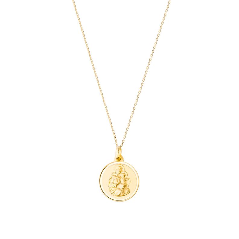 Colgante de Oro 18kt Virgen Maria 18mm-2