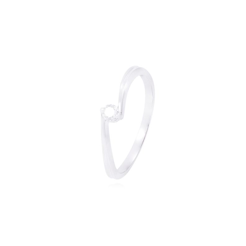 Anillo Compromiso de Oro de 18kt 10 puntos de diamante solitario-0