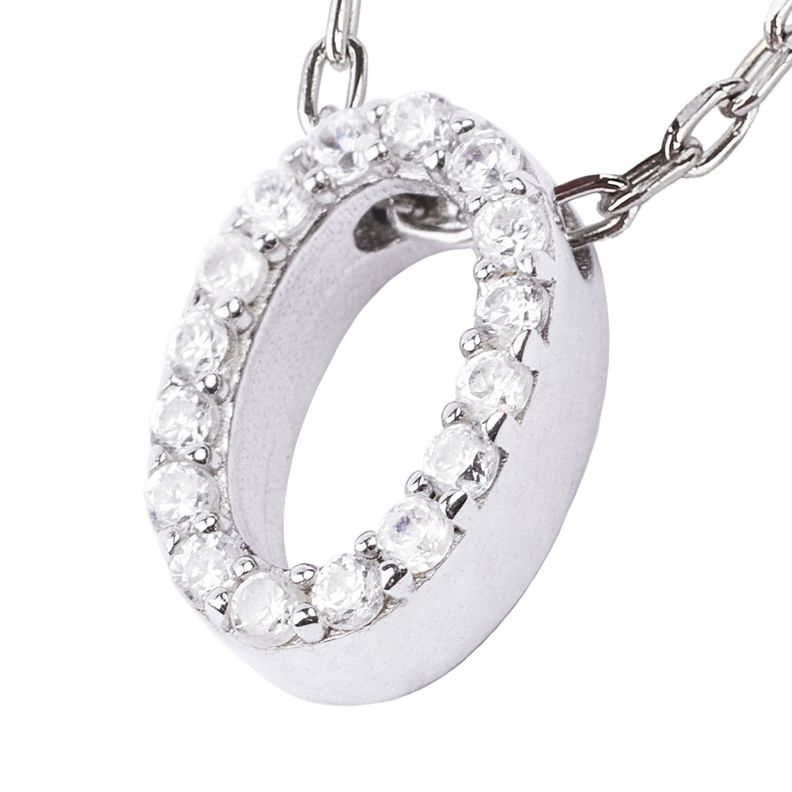 Collar de Plata Esterlina 925 Letra O-2